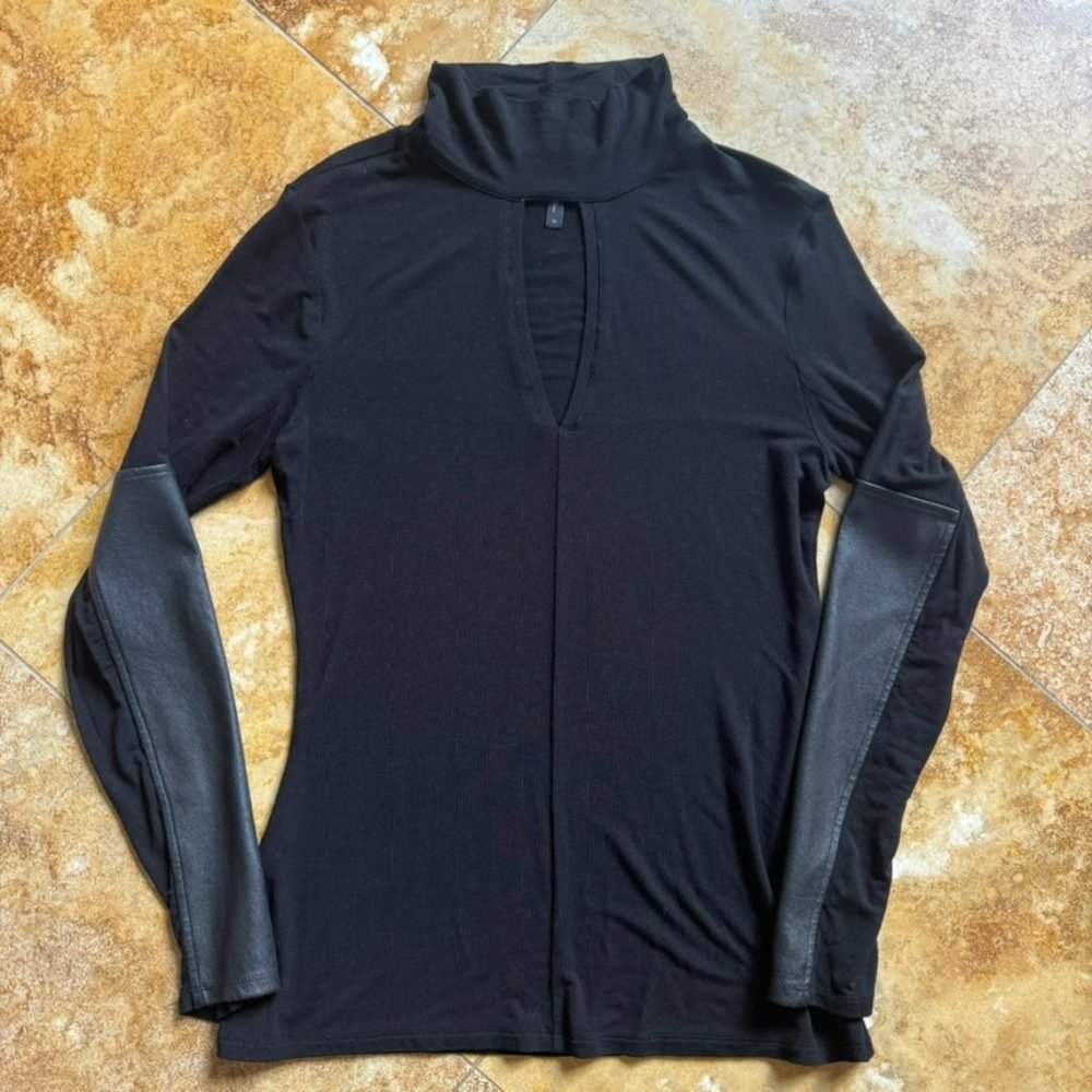 BCBG Black Longsleeve Mock Turtleneck